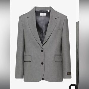 Barton Agency Blazer in heather dark grey